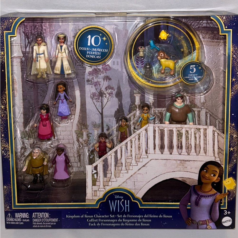 NIB, Disney Wish 15pc play set. Has 10 main characters & 5 friends.